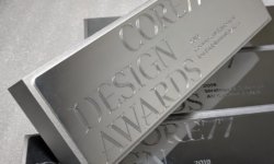 Precision machined trophies for Core77 Design Awards