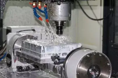 4-axis CNC milling machine processing a long part with side features, less setup time